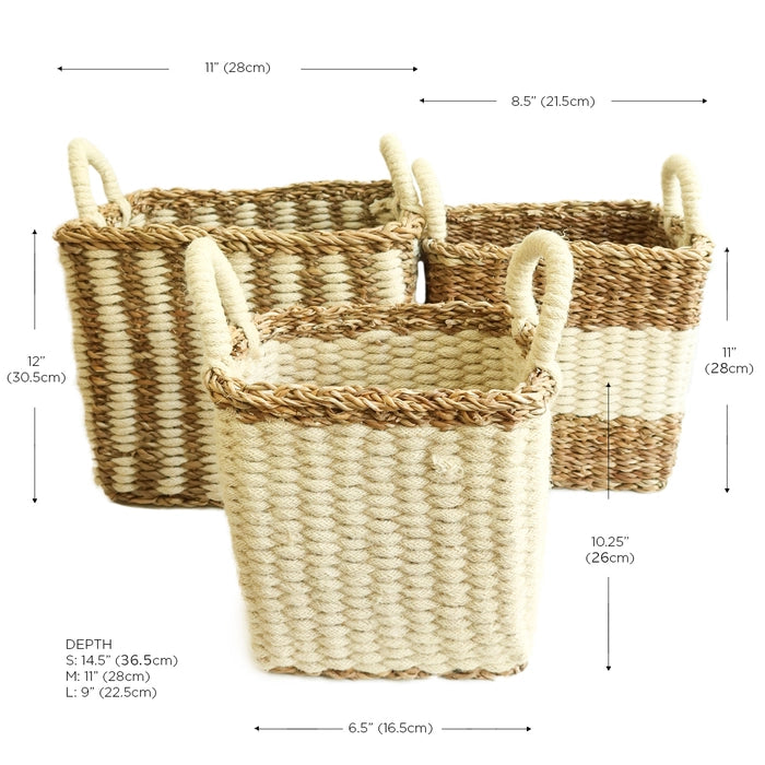 Manila Handwoven Wicker Baskets